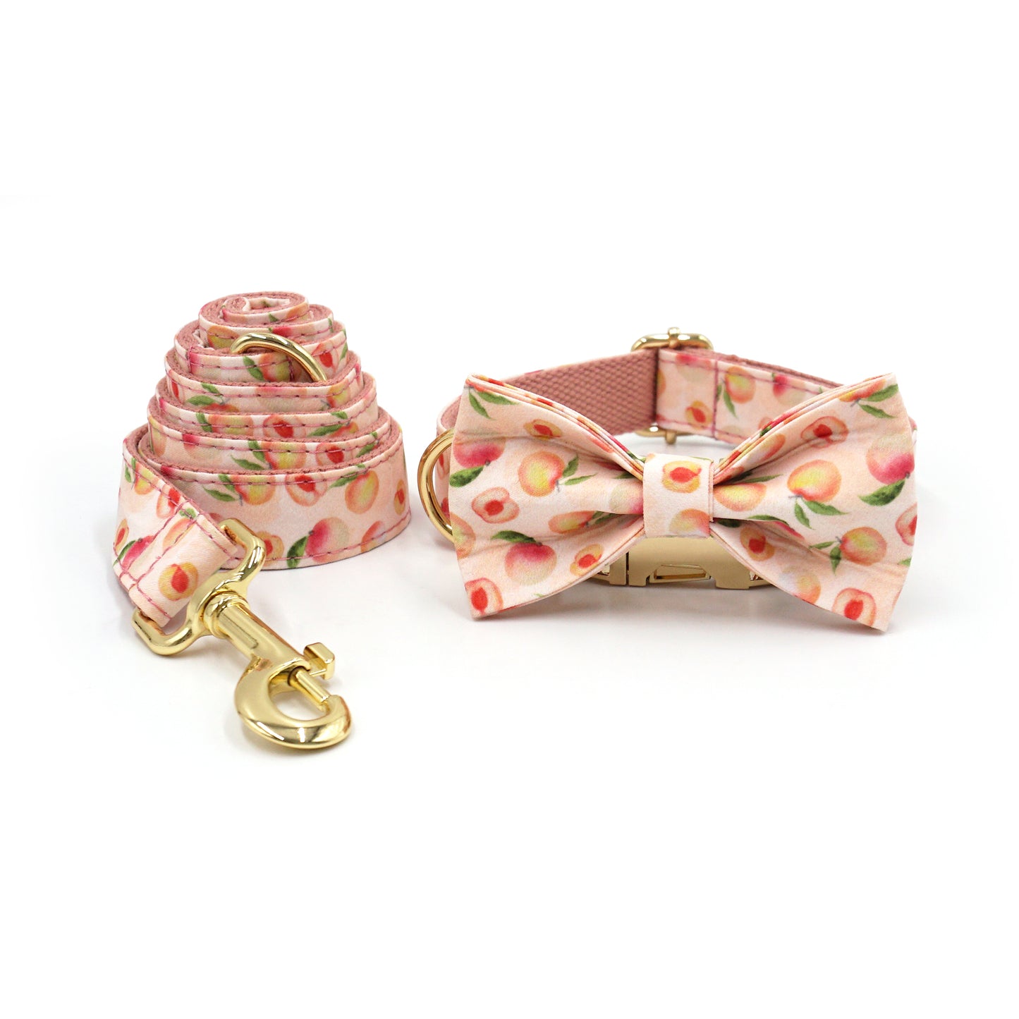 Fruit Pattern Personalized Dog Collar with Engraved Metal Buckle