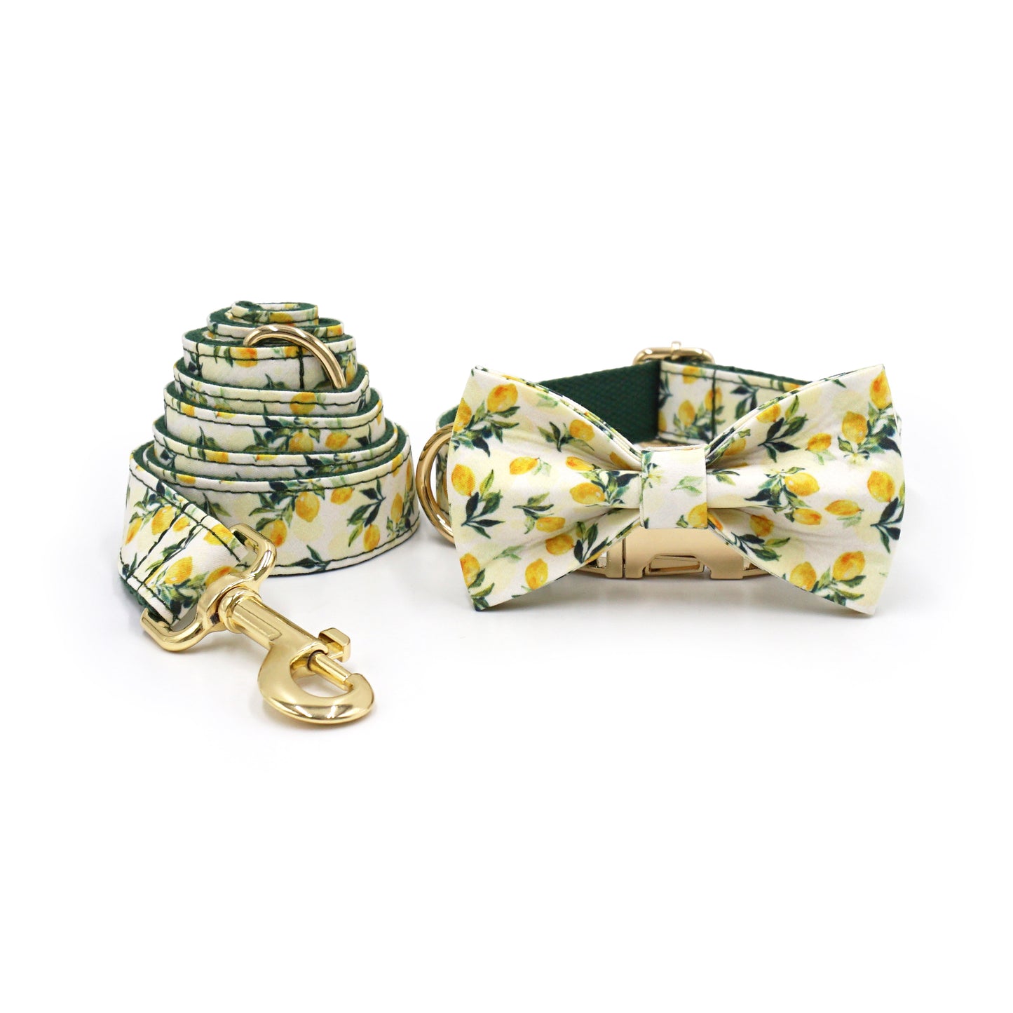 Fruit Pattern Personalized Dog Collar with Engraved Metal Buckle