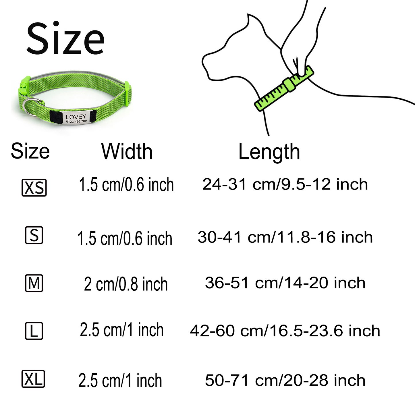 Fully Reflective Soft Personalized Dog Collar, Plastic Buckle