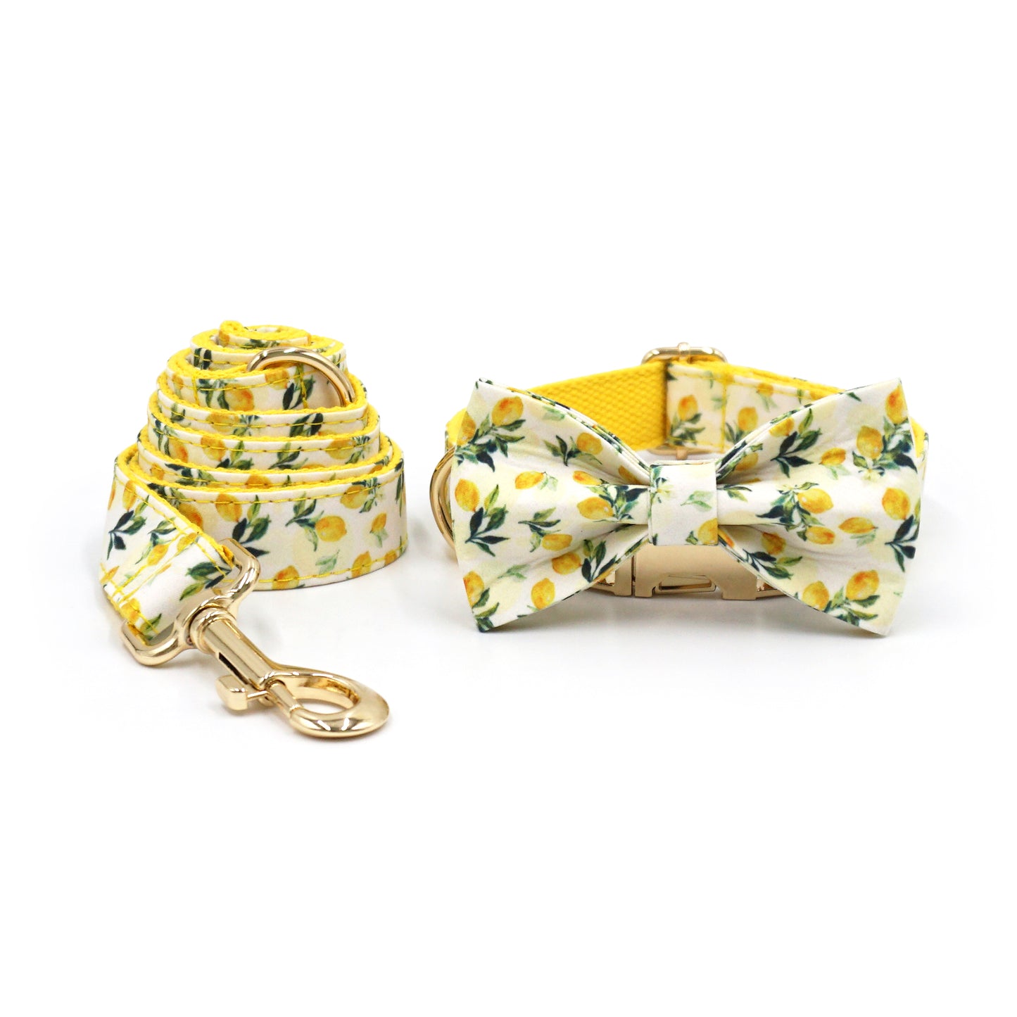 Fruit Pattern Personalized Dog Collar with Engraved Metal Buckle