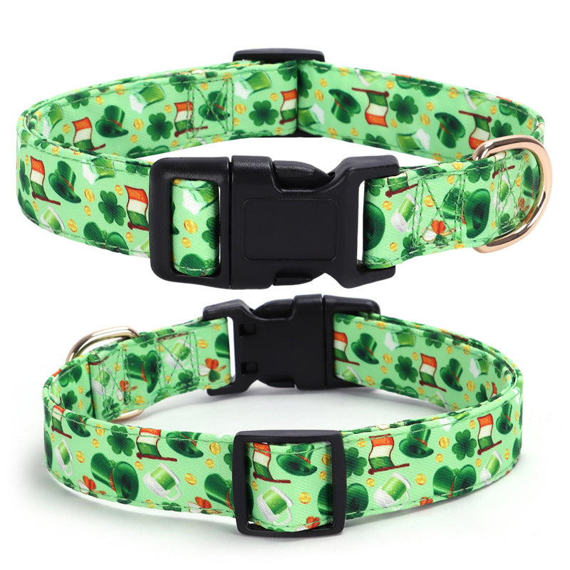 Holiday Adjustable Dog Collar For Easter, St. Patrick's Day & Valentine's Day