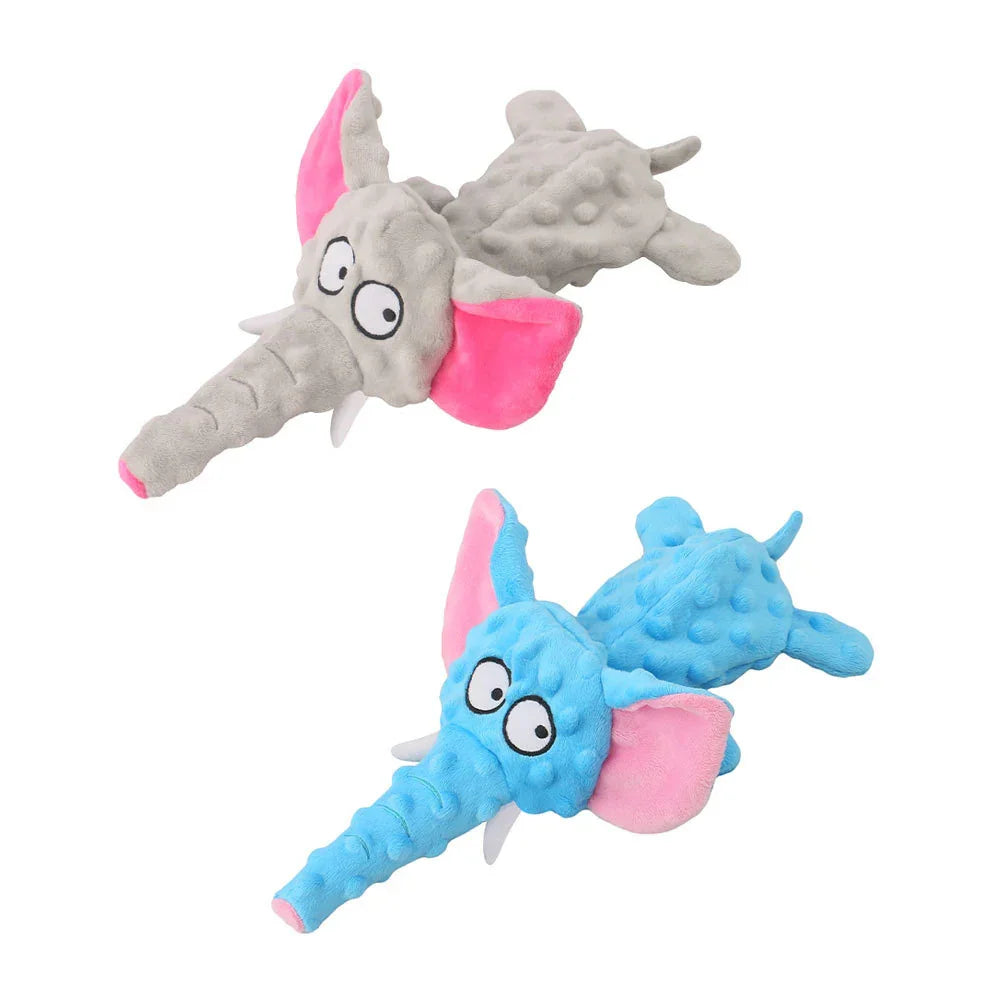 Elephant Shaped Funny Plush Dog Squeaky Toy