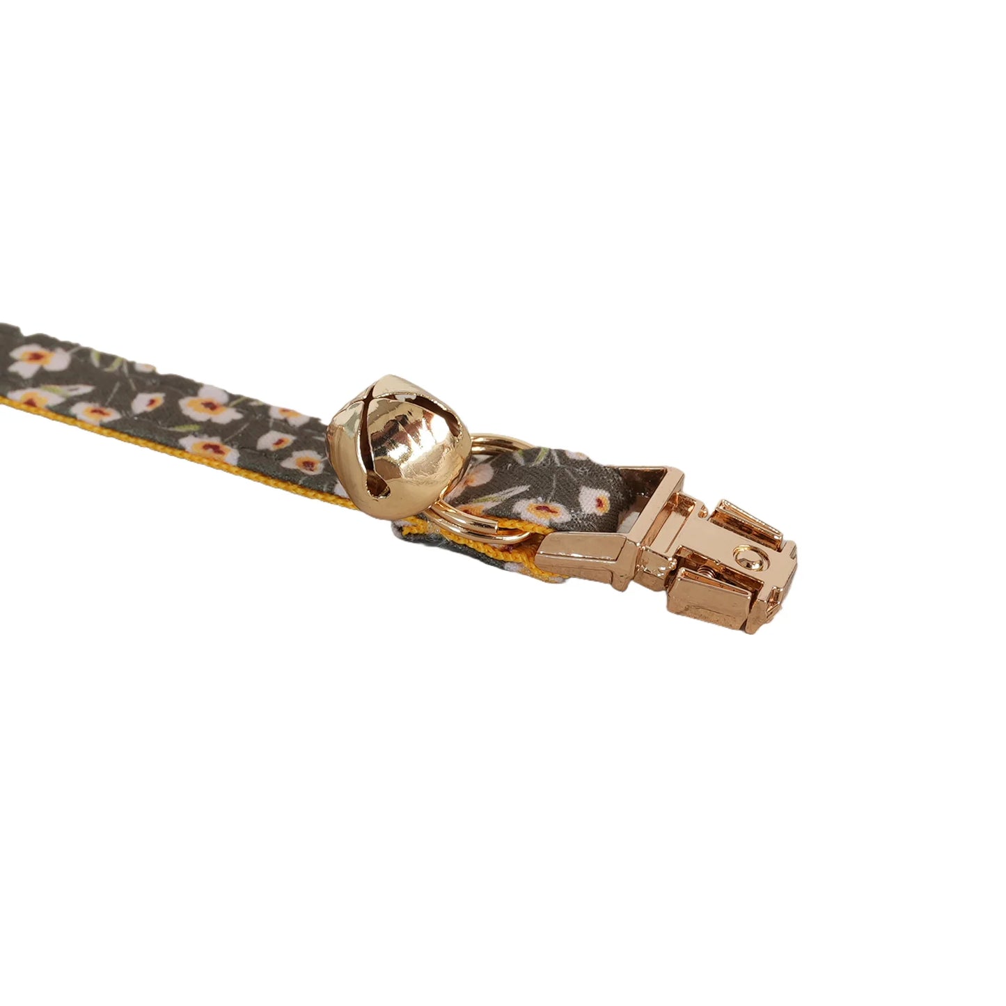 Pink Flower Personalized Cat Collar with Bowtie Free Engraved