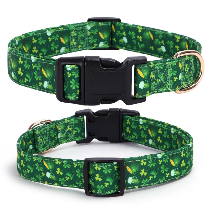 Holiday Adjustable Dog Collar For Easter, St. Patrick's Day & Valentine's Day