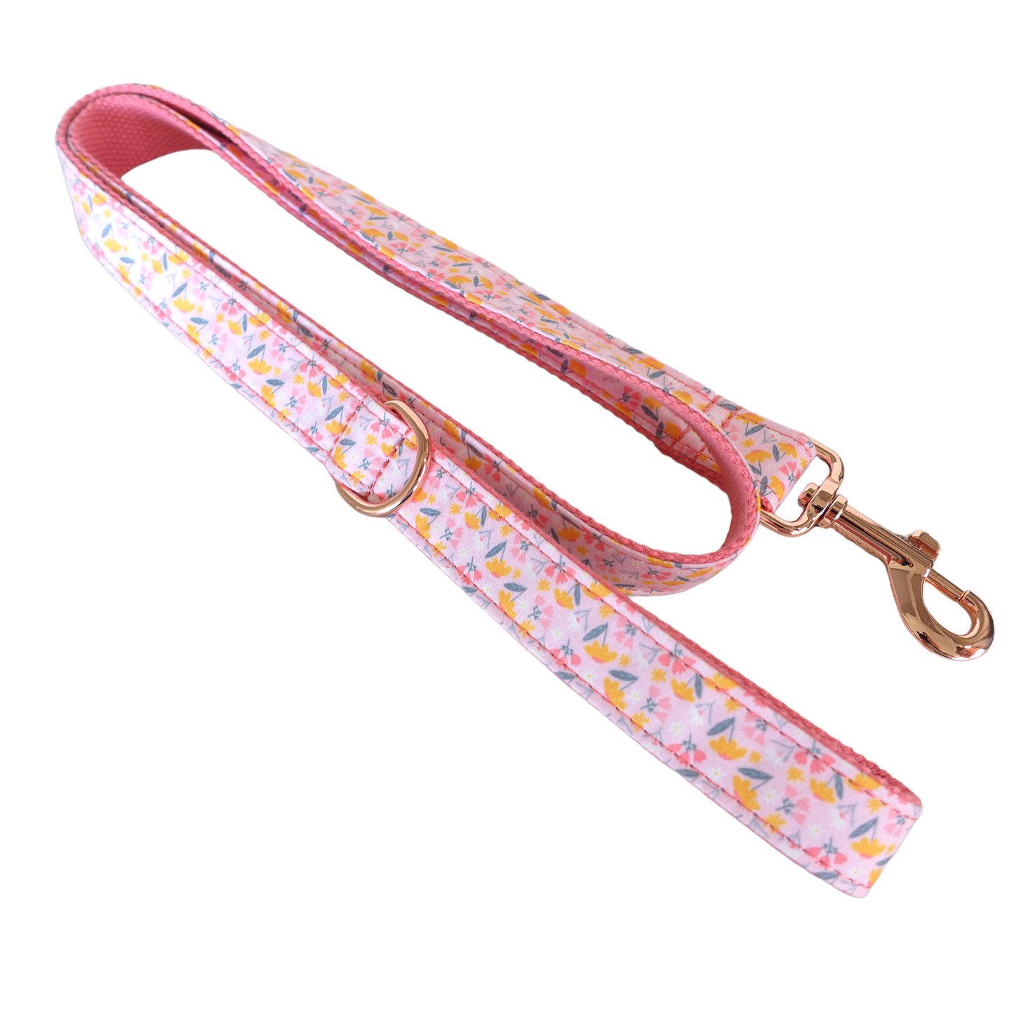 Pink Fower Custom Dog Collars, Personalized Puppy Collar, Bowtie, Leash