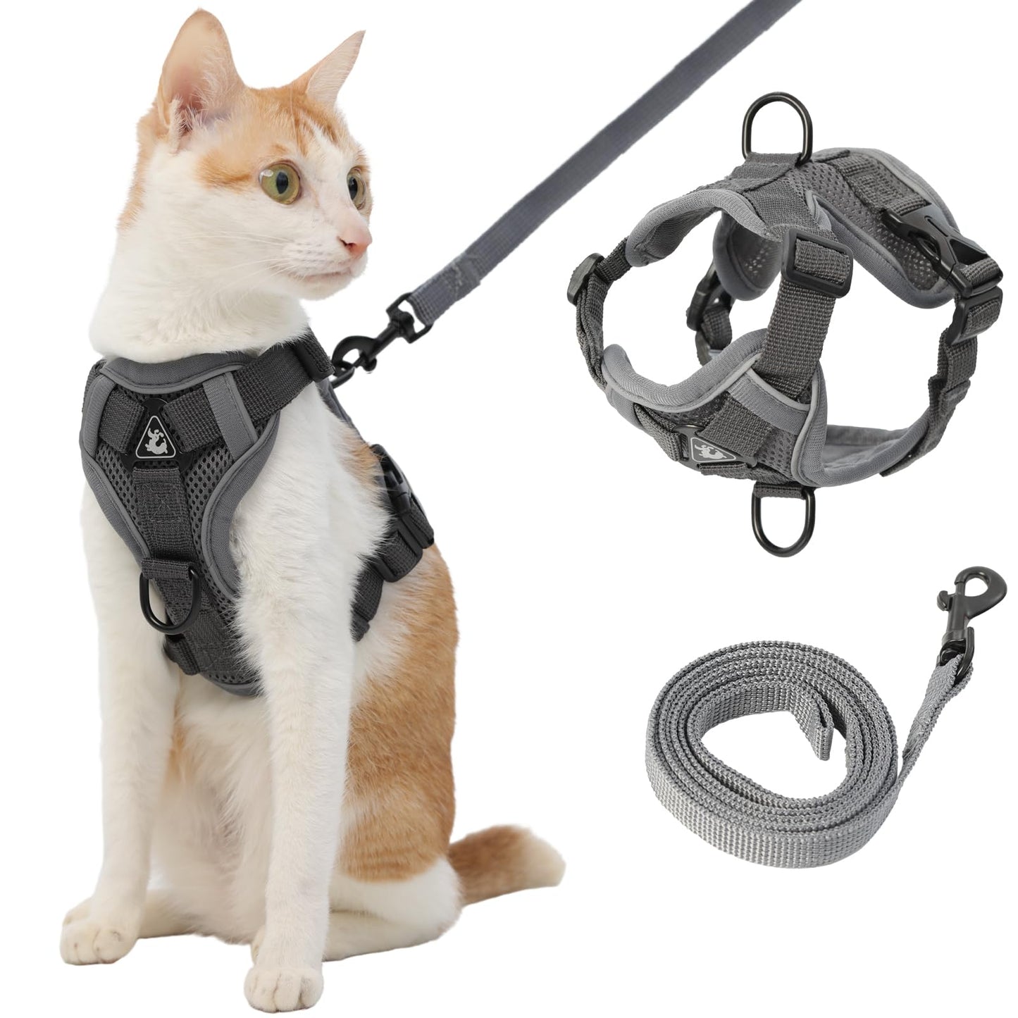 Reflective Cat Harness, Adjustable Kitten Harness and Leash Set