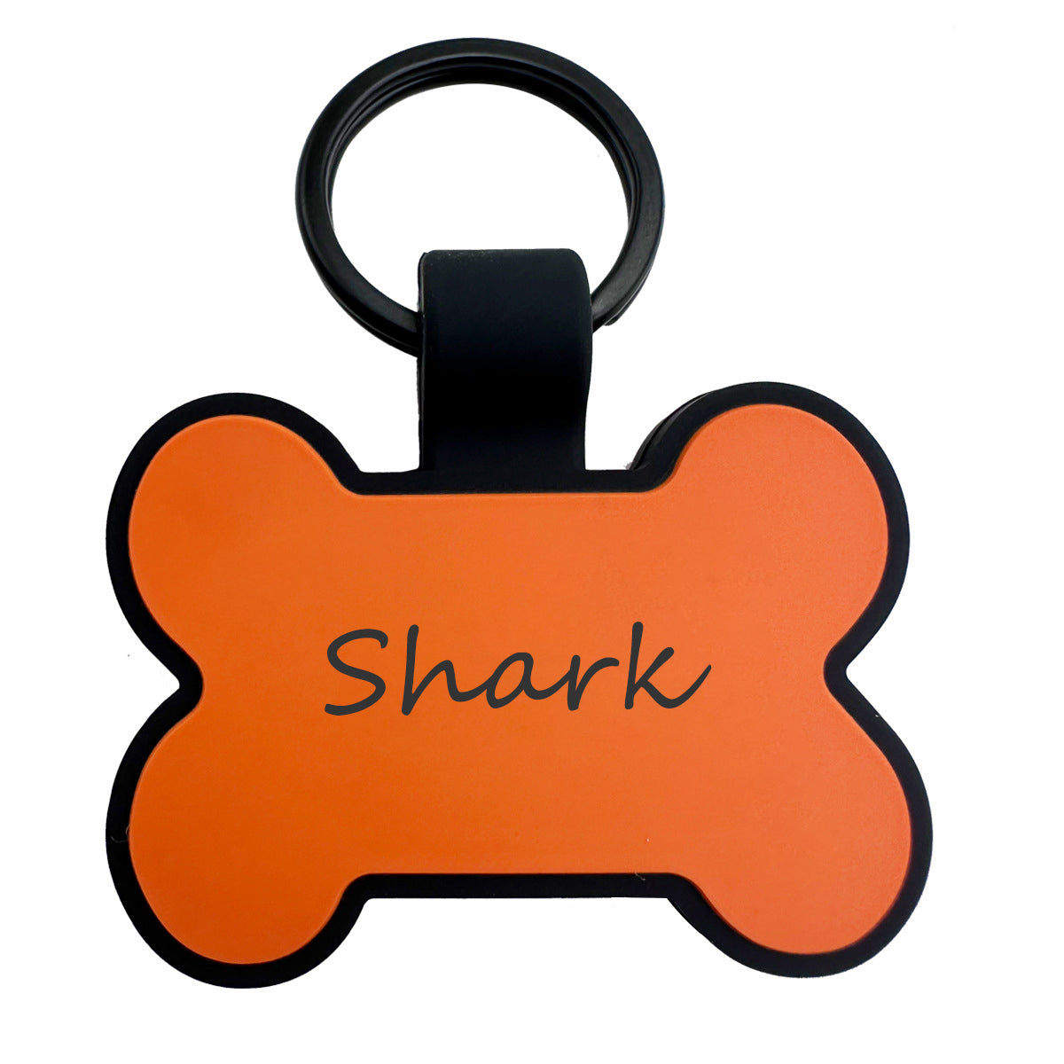 Personalized Bone Silicone Dog ID Tags Engraved Two Sides