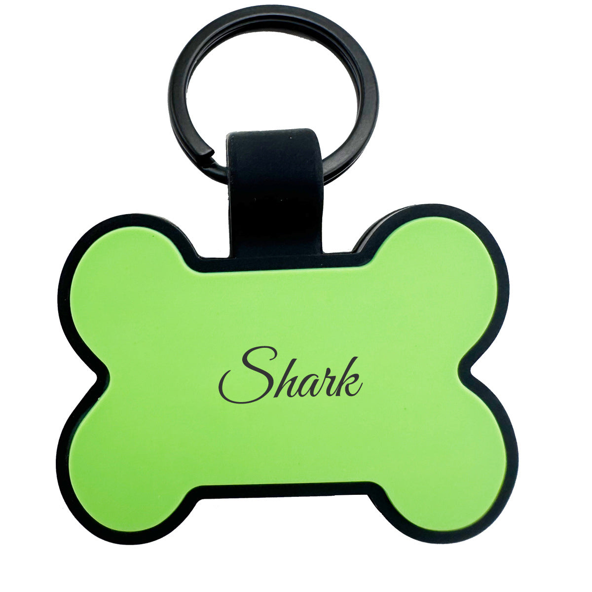 Personalized Bone Silicone Dog ID Tags Engraved Two Sides