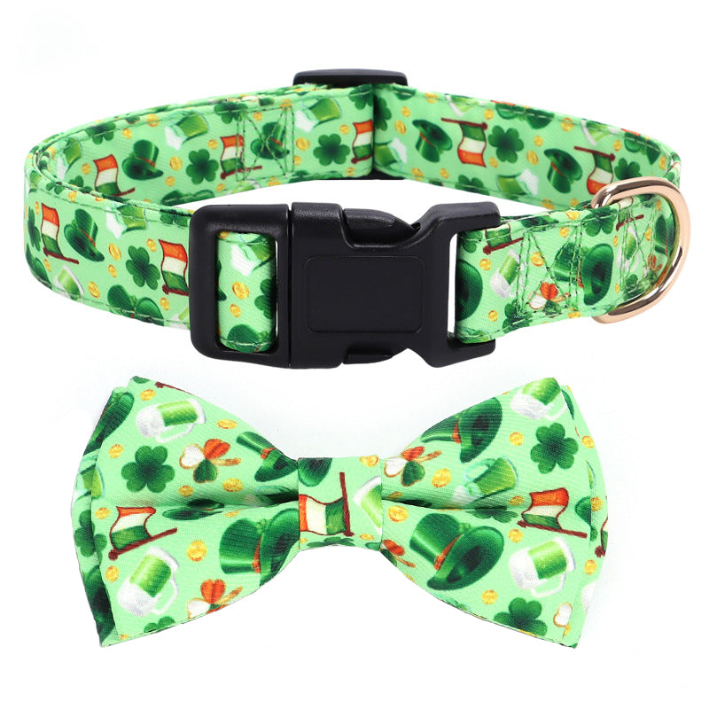 Holiday Adjustable Dog Collar For Easter, St. Patrick's Day & Valentine's Day