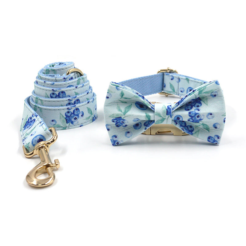 Fruit Pattern Personalized Dog Collar with Engraved Metal Buckle