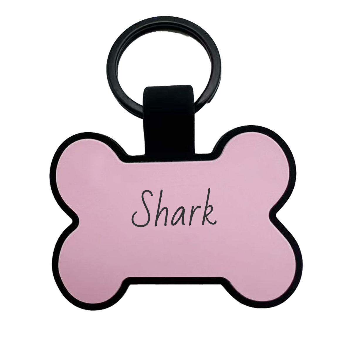 Personalized Bone Silicone Dog ID Tags Engraved Two Sides