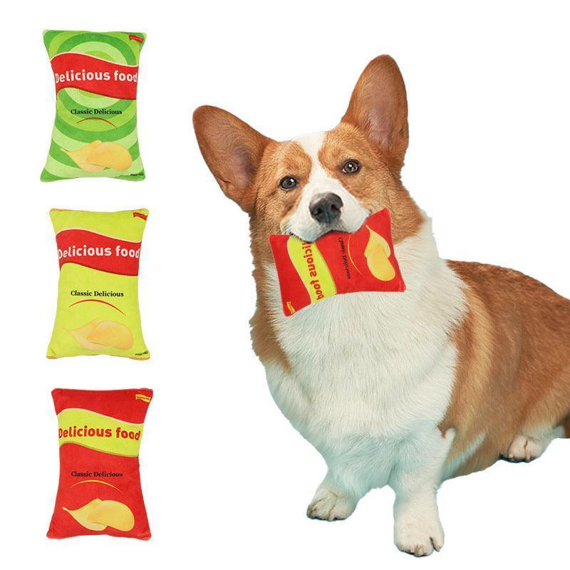 3 PCS Funny Donut Plush Dog Chew Toy - iTalkPet