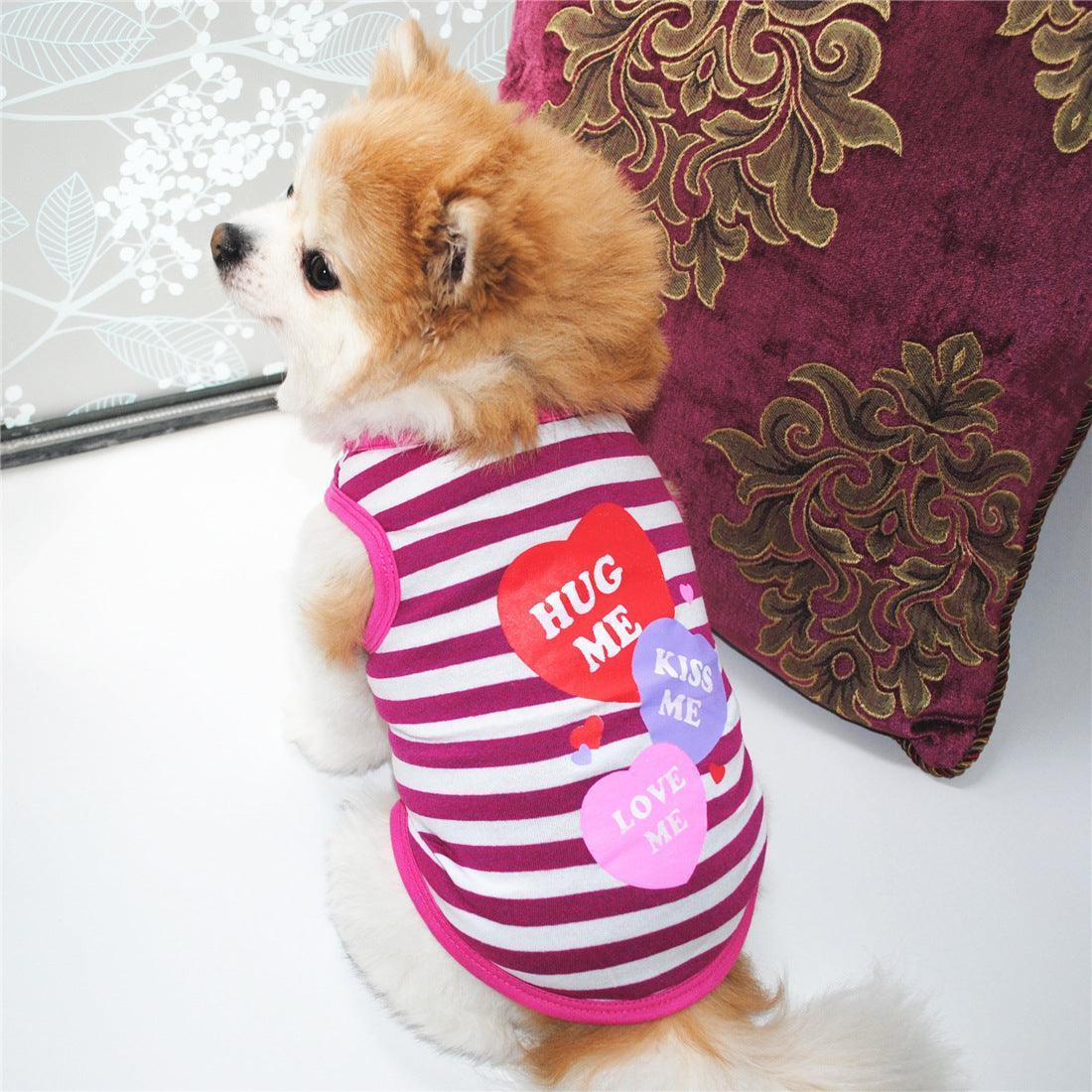 3 PCS Small Dog T Shirts Striped Dog Clothes - iTalkPet