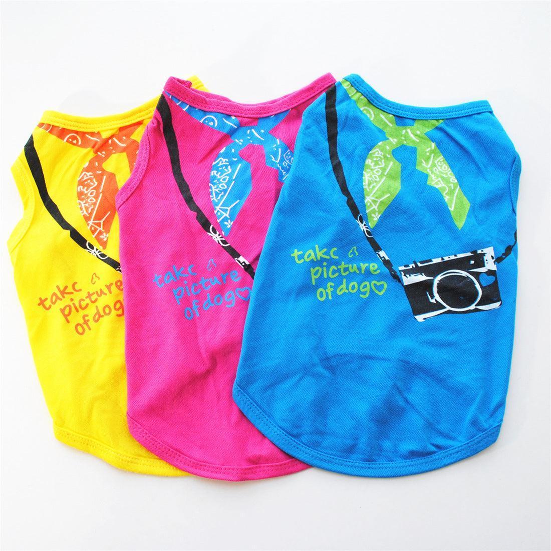 3 PCS Small Dog T Shirts Striped Dog Clothes - iTalkPet