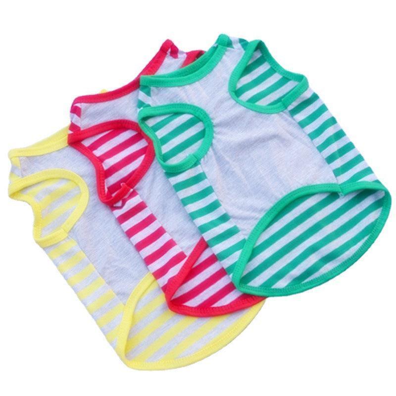 3 PCS Small Dog T Shirts Striped Dog Clothes - iTalkPet