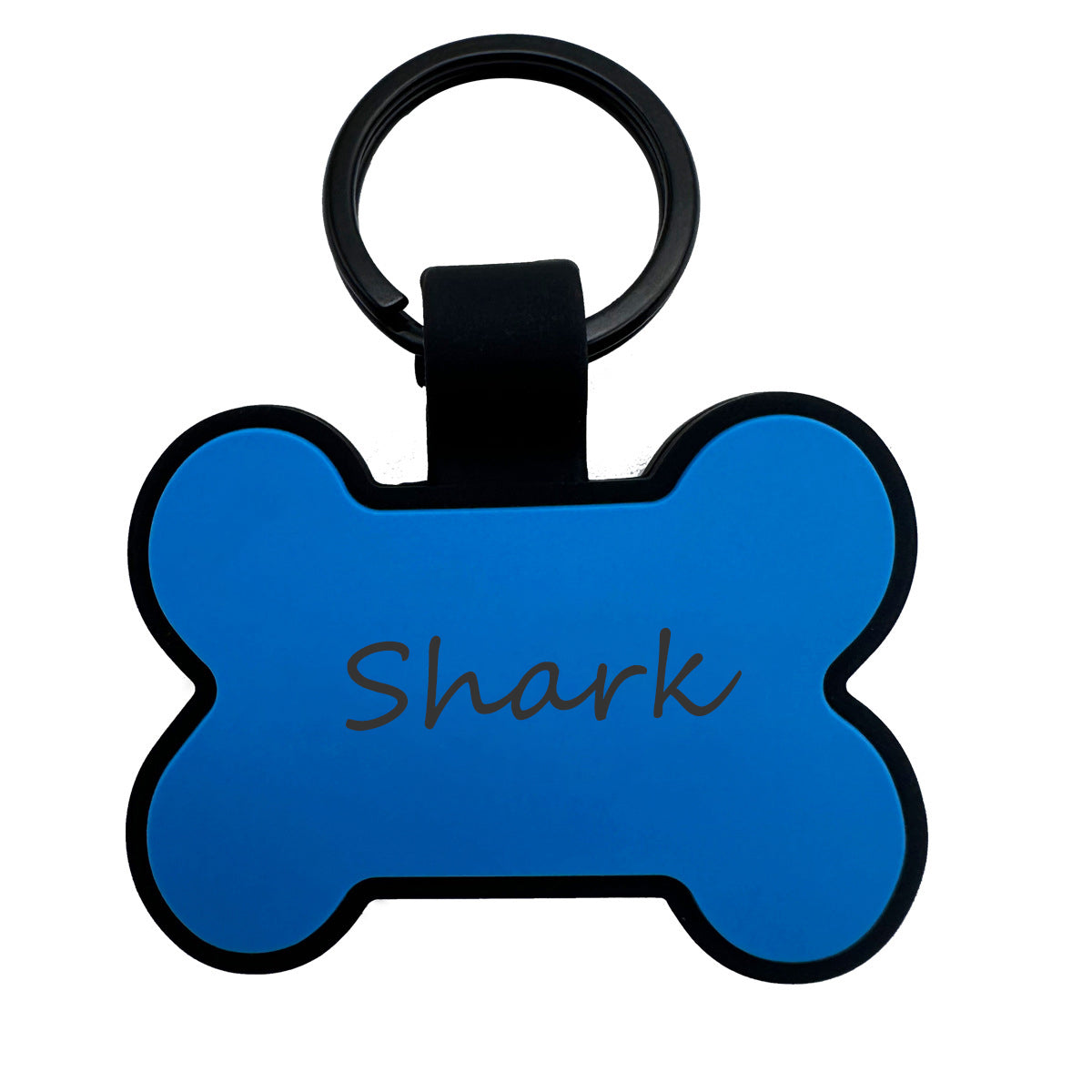 Personalized Bone Silicone Dog ID Tags Engraved Two Sides
