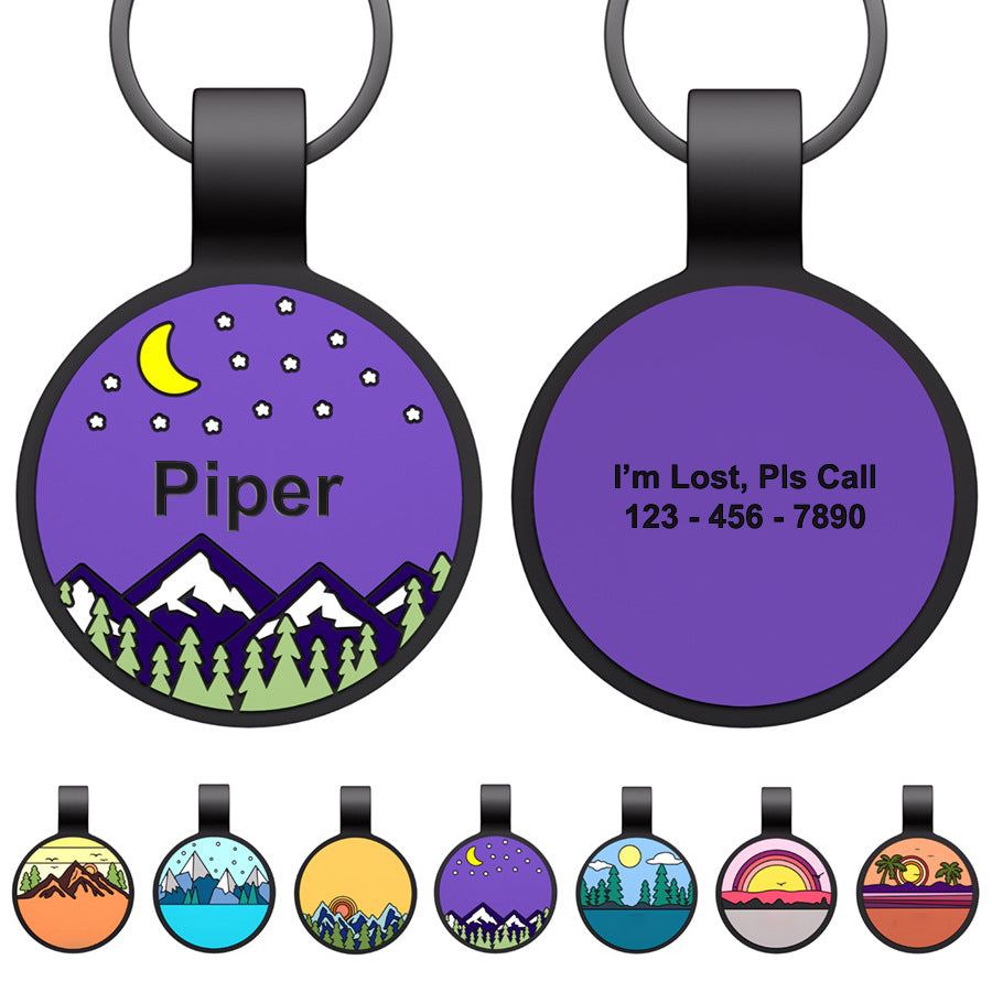 Silent Pet ID Tags - Personalized Engraved Silicone Dog and Cat Name ID Tag
