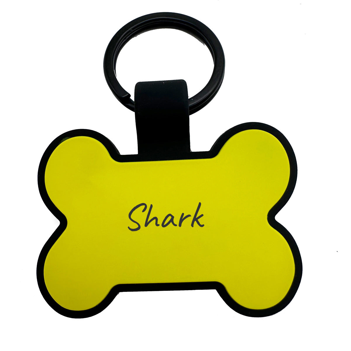 Personalized Bone Silicone Dog ID Tags Engraved Two Sides
