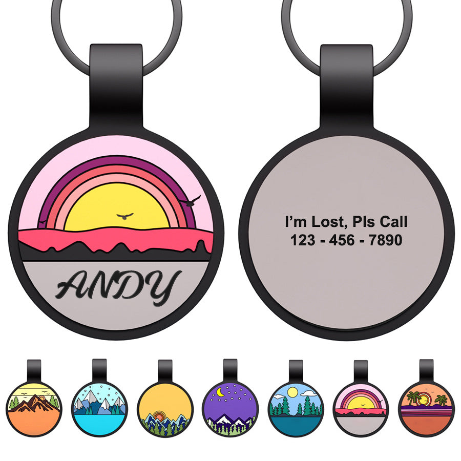 Silent Pet ID Tags - Personalized Engraved Silicone Dog and Cat Name ID Tag