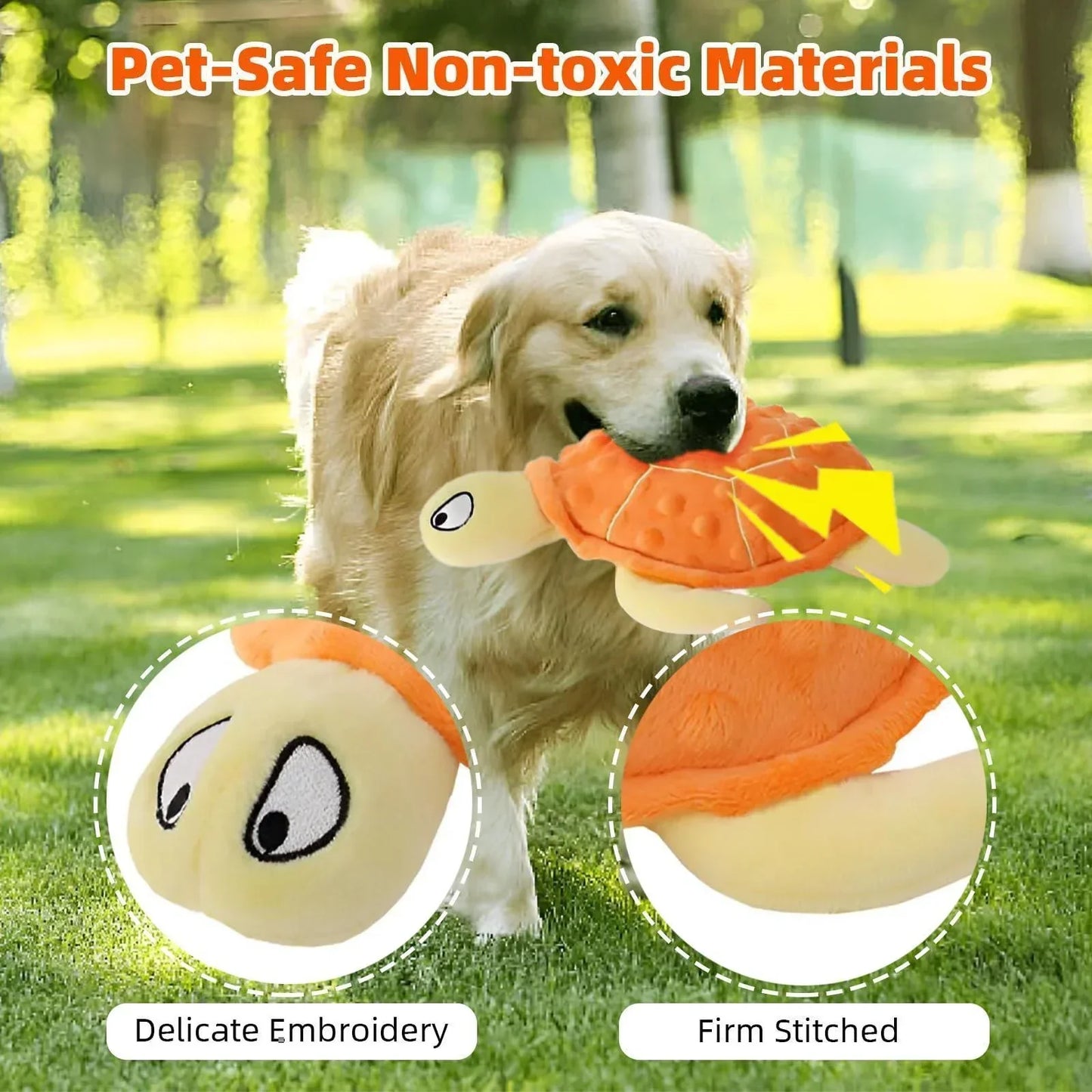 4 Pcs Soft Plush Dog Squeaky Chew Toy