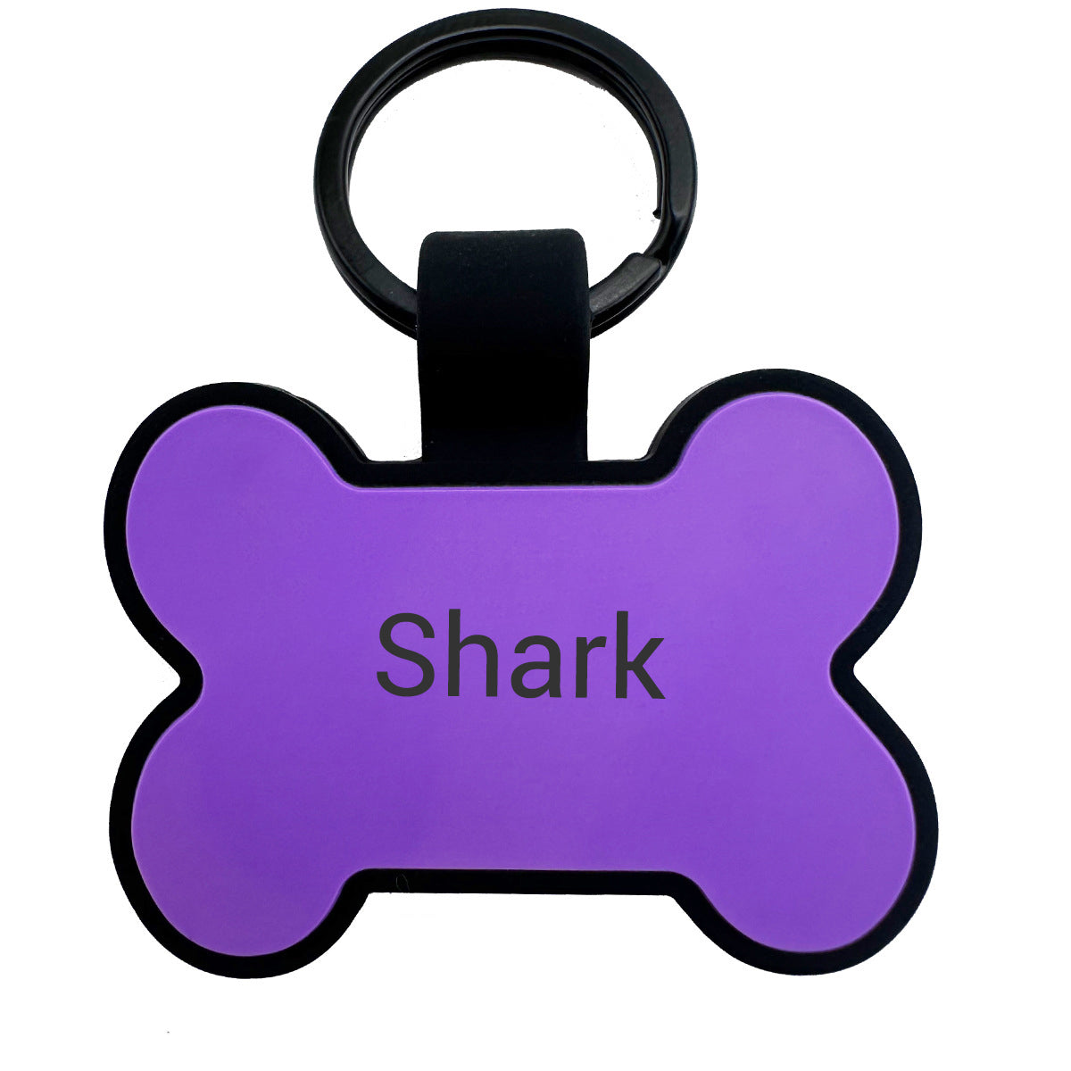 Personalized Bone Silicone Dog ID Tags Engraved Two Sides