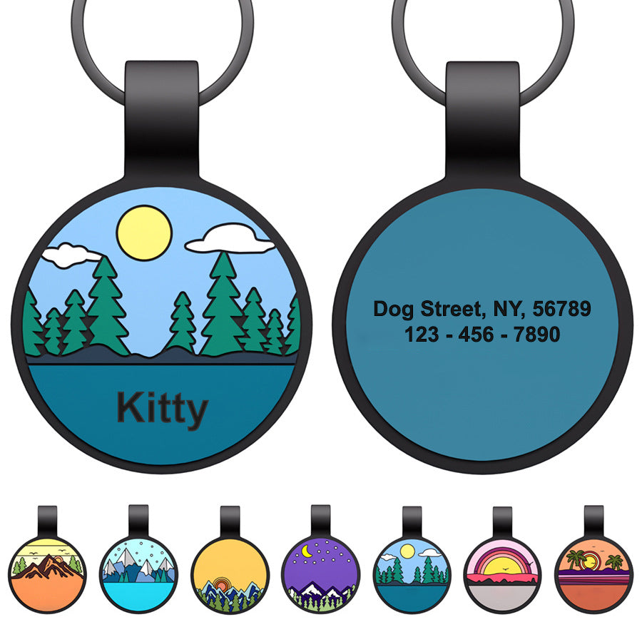 Silent Pet ID Tags - Personalized Engraved Silicone Dog and Cat Name ID Tag