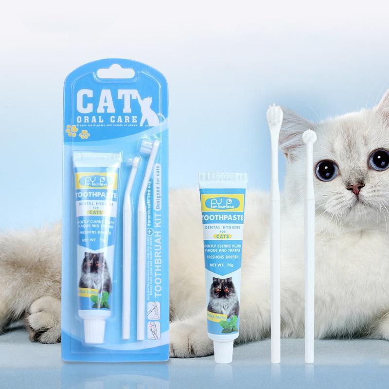 Cat Oral Care Set - Fresh Breath Dental Kit - iTalkPet