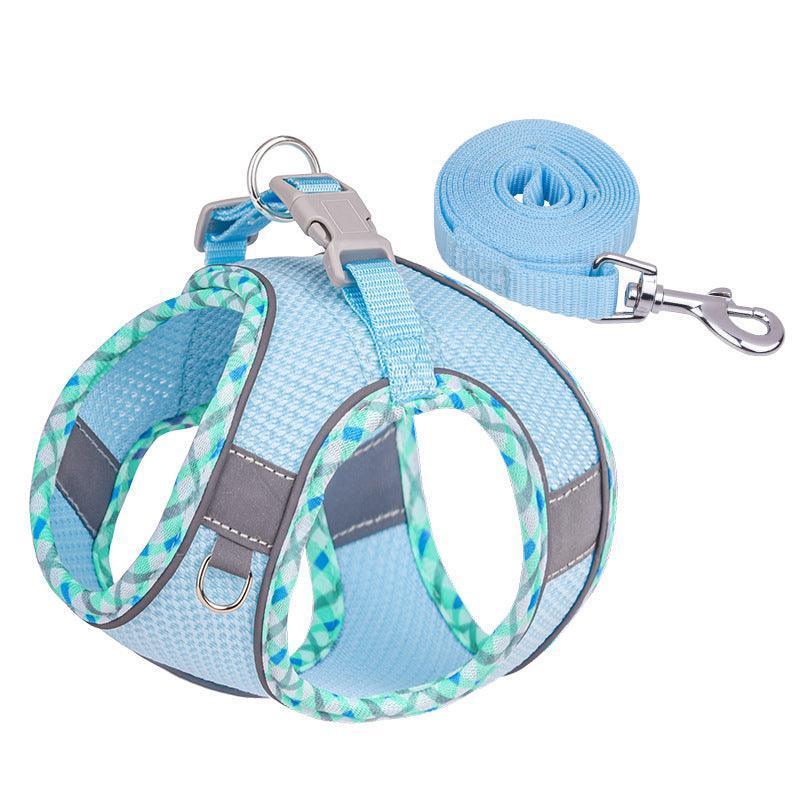 No Pull Adjustable Reflective Pet Harness and Leash Set for Cat & Small Dogs - iTalkPet