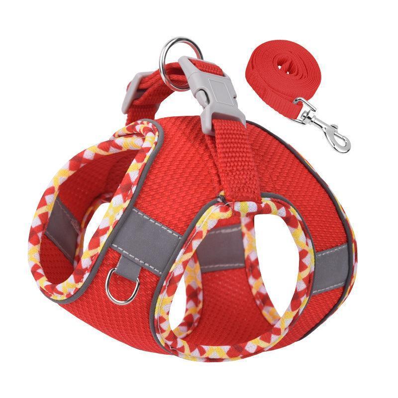 No Pull Adjustable Reflective Pet Harness and Leash Set for Cat & Small Dogs - iTalkPet