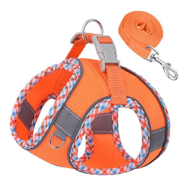 No Pull Adjustable Reflective Pet Harness and Leash Set for Cat & Small Dogs - iTalkPet