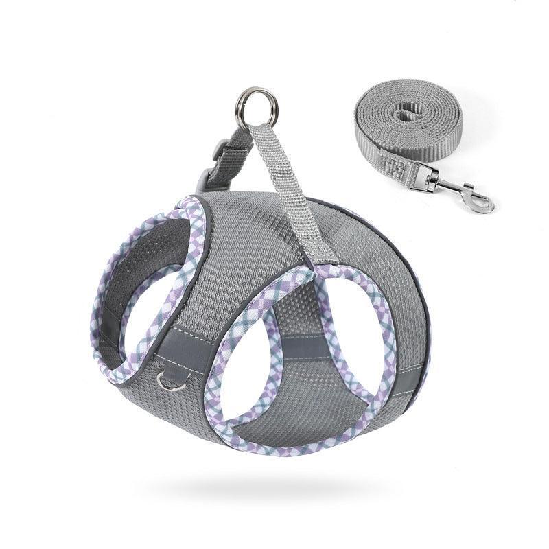 No Pull Adjustable Reflective Pet Harness and Leash Set for Cat & Small Dogs - iTalkPet