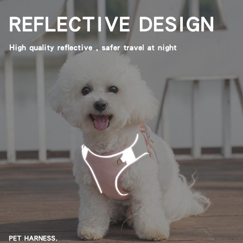 No Pull Adjustable Reflective Pet Harness and Leash Set for Cat & Small Dogs - iTalkPet