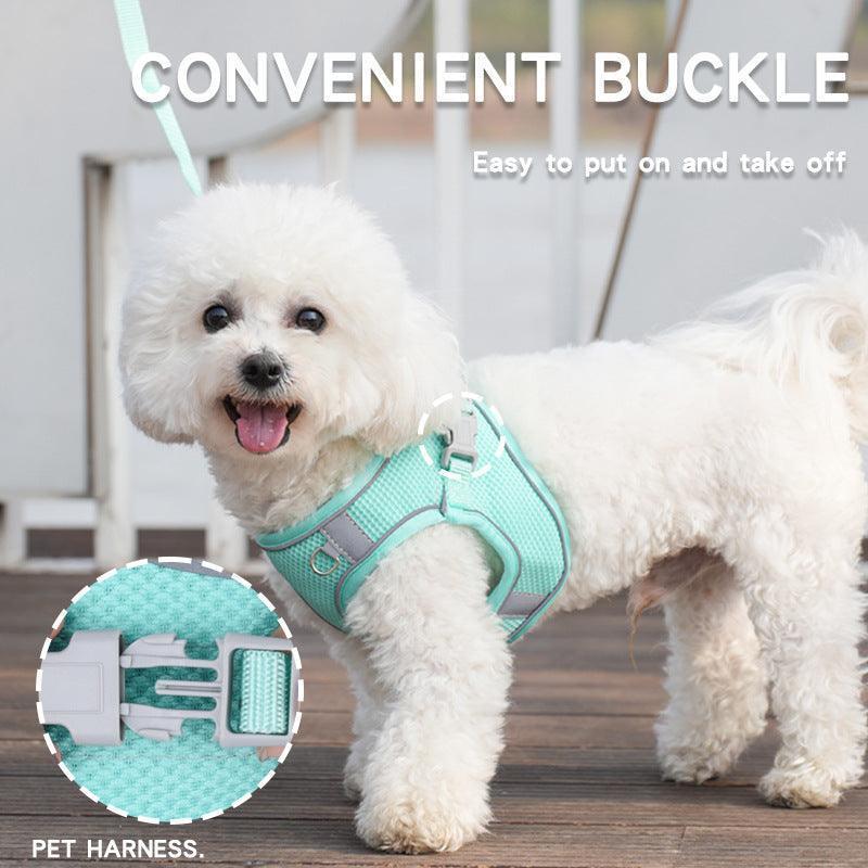 No Pull Adjustable Reflective Pet Harness and Leash Set for Cat & Small Dogs - iTalkPet