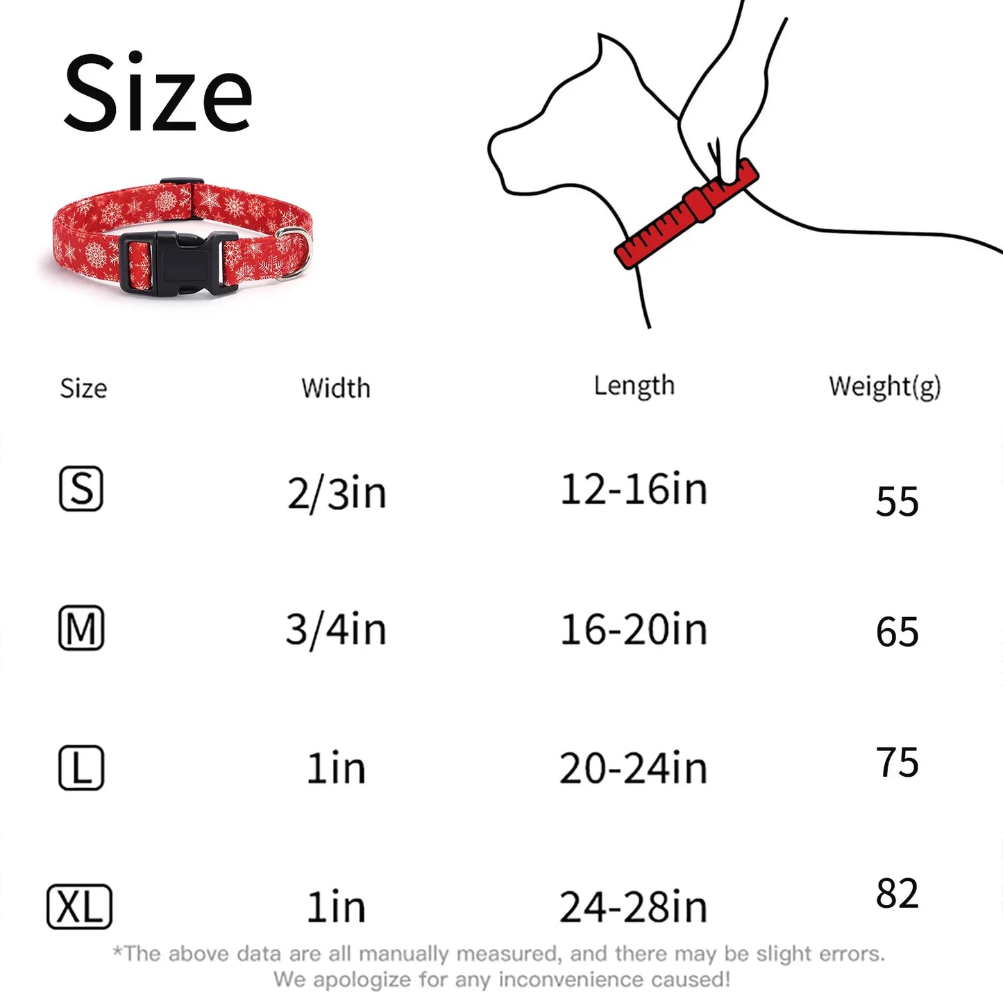 Holiday Adjustable Dog Collar For Christmas & Thanksgiving