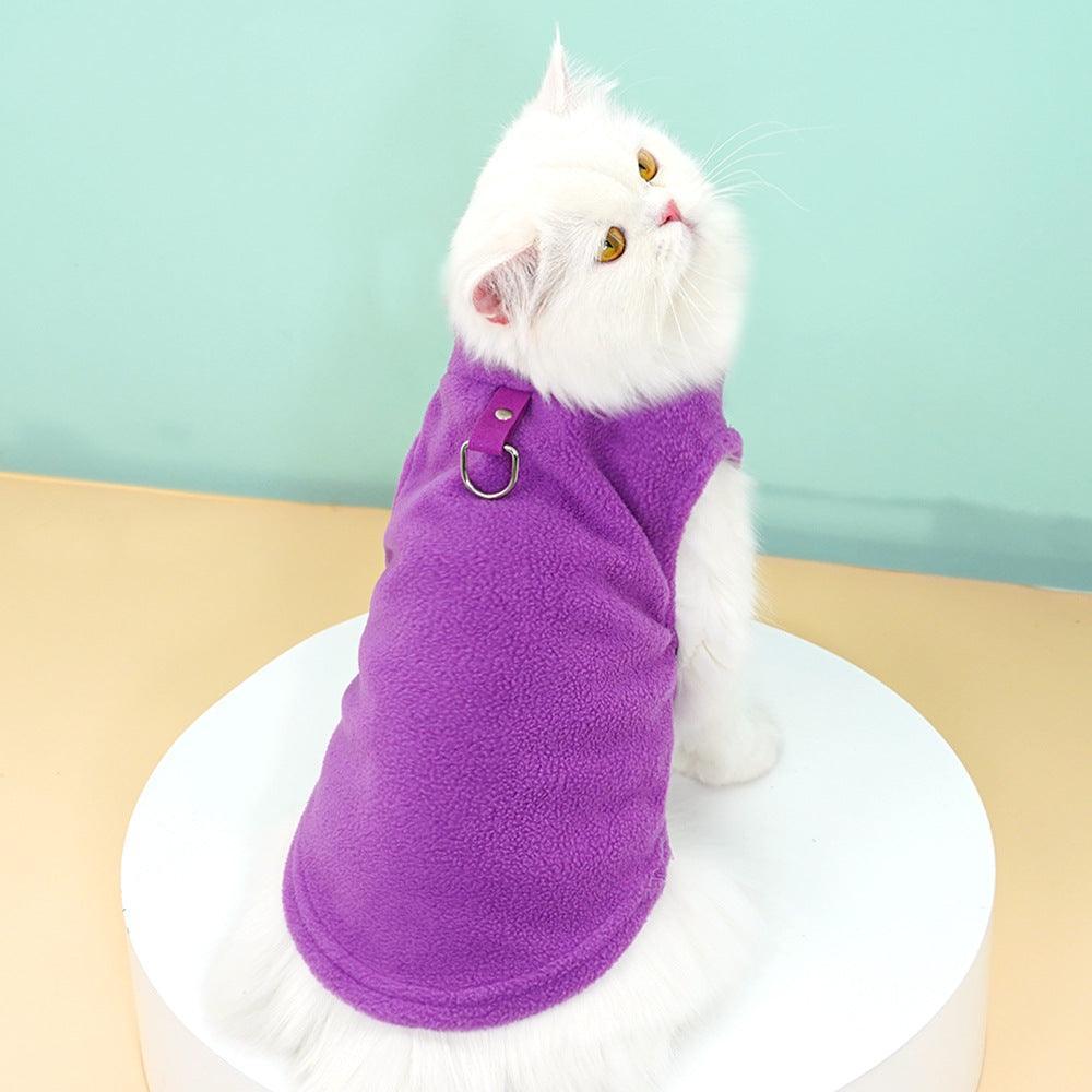 Soft Fleece Vest Dog Sweater - Warm Pullover Fleece Dog Jacket - iTalkPet