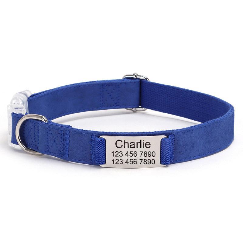 Soft Leather Transparent Buckle Custom Engraving Dog Collar - iTalkPet