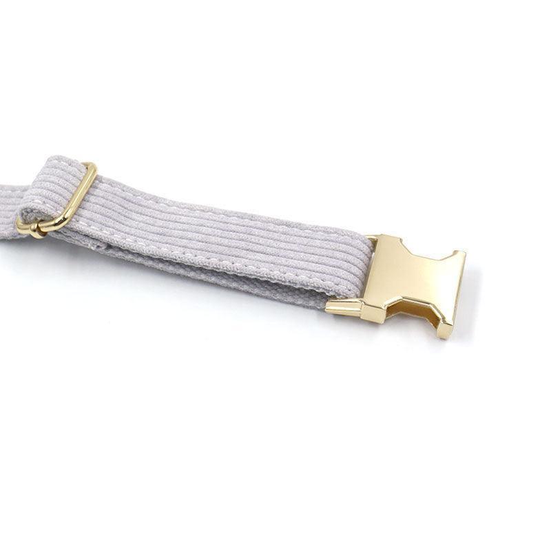 Stripe Velvet Personalized Dog Collar - iTalkPet