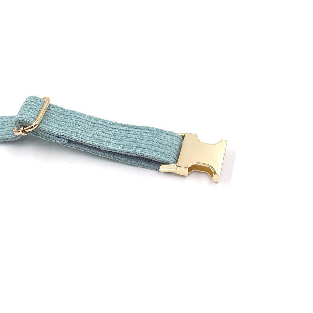 Stripe Velvet Personalized Dog Collar - iTalkPet