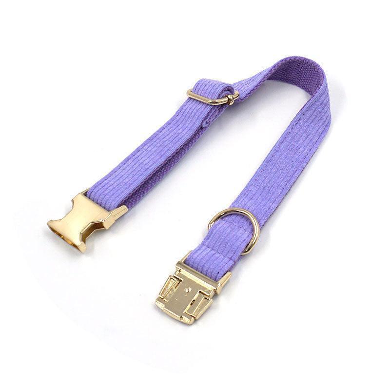 Stripe Velvet Personalized Dog Collar - iTalkPet