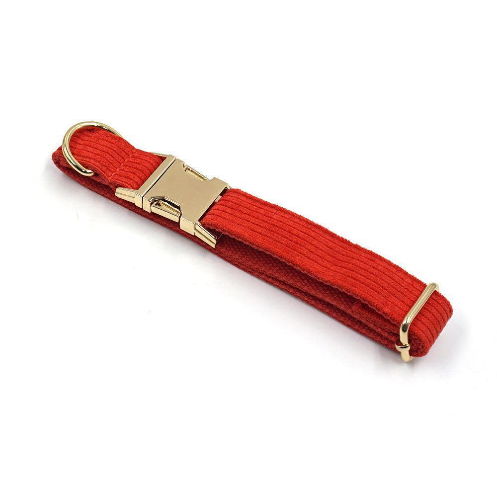 Stripe Velvet Personalized Dog Collar - iTalkPet