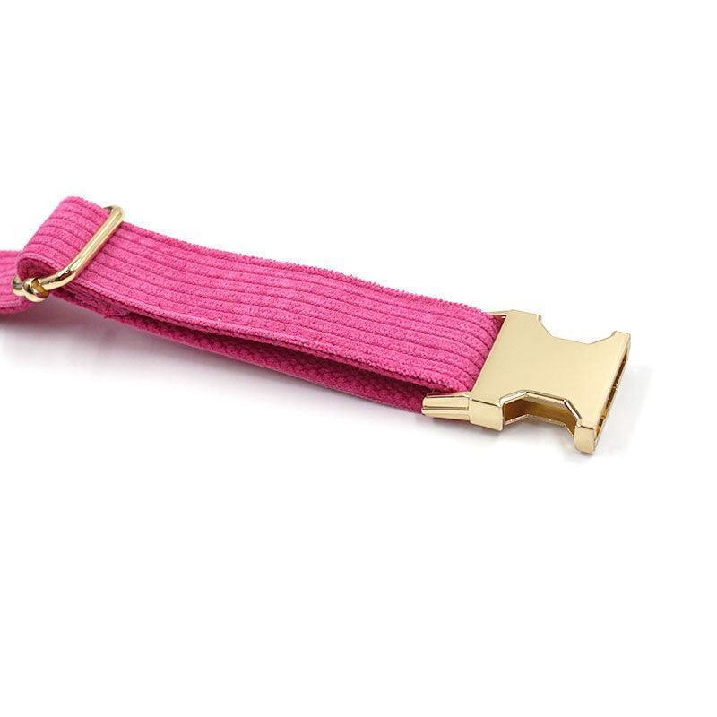 Stripe Velvet Personalized Dog Collar - iTalkPet