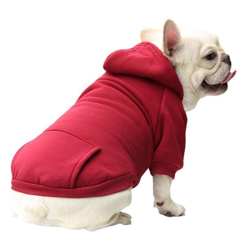 Winter Dog Hoodie Sweatshirts with Pockets Warm Dog Clothes - iTalkPet