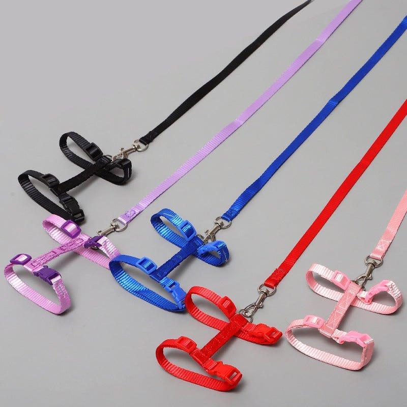 Adjustable Cat Harness Nylon Strap Collar with Leash - iTalkPet