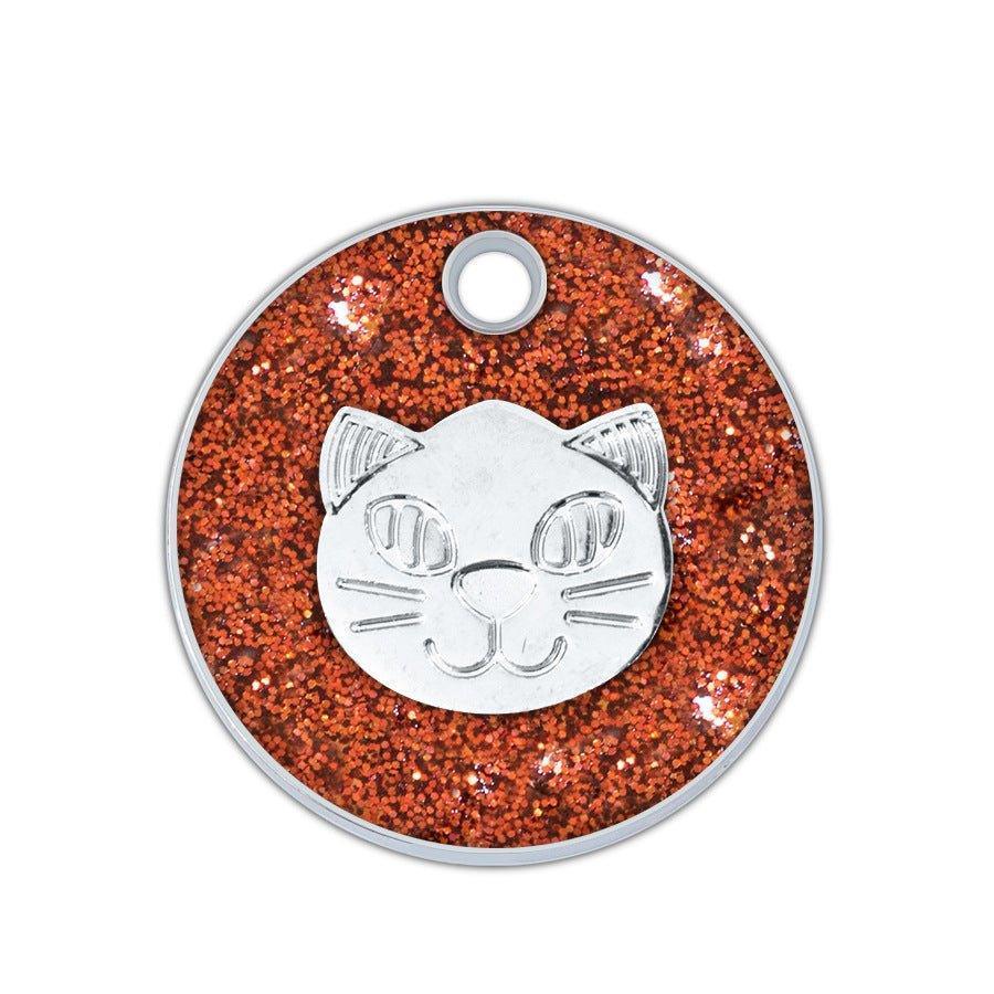 Cat Custom ID Tag Personalised Cute Face Kitten Tag - iTalkPet