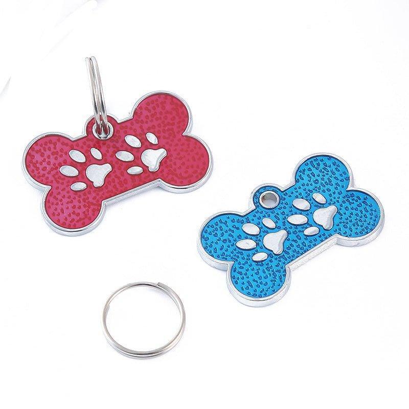 Custom Engraved Bone Paw Dog ID Tag - iTalkPet