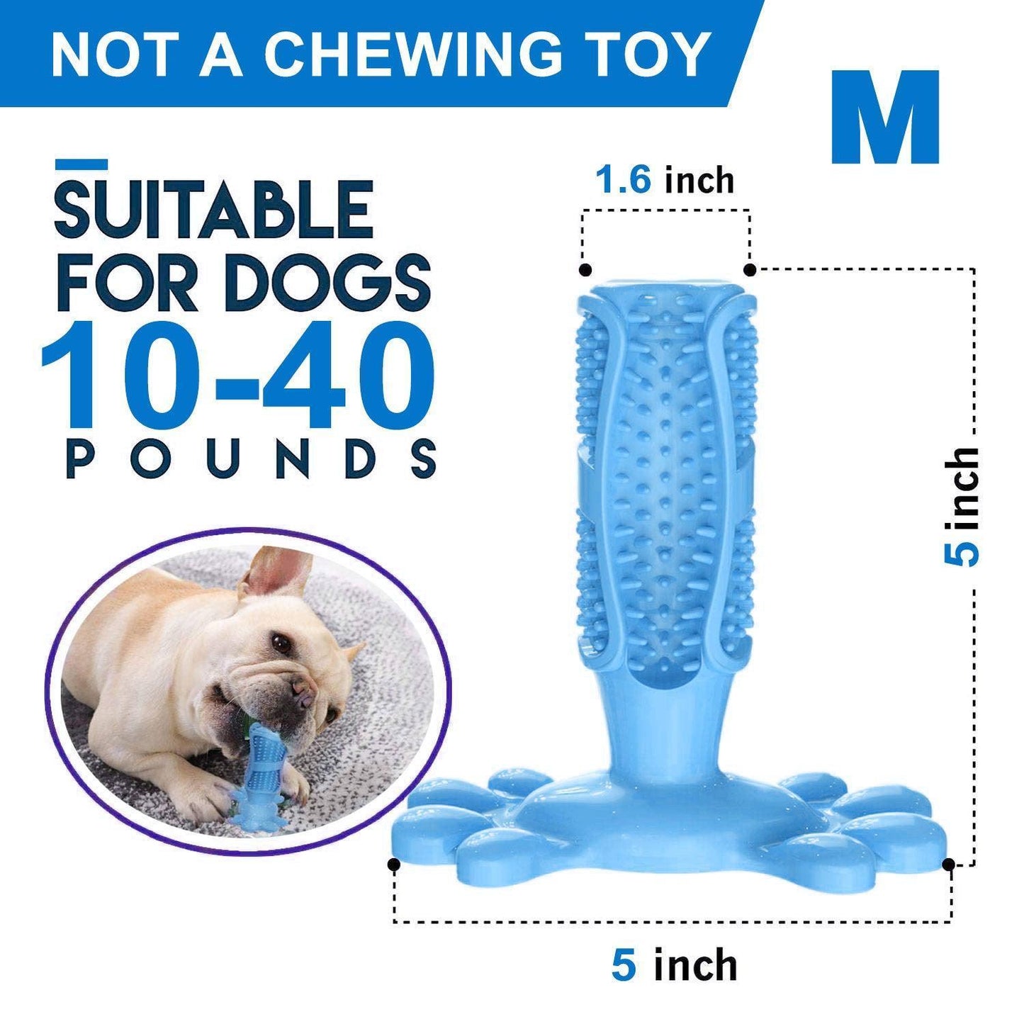 Dog Toothbrush Chew Toys Natural Rubber Dog Tooth Cleaner - iTalkPet