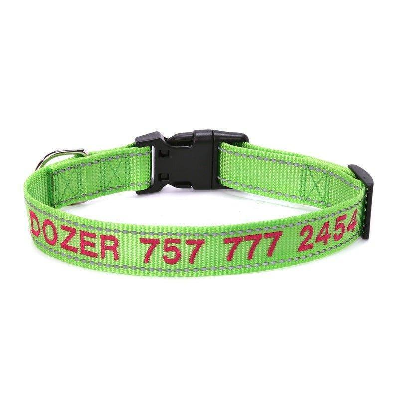 Personalized Dog Collar Reflective and Quick Release Buckle - iTalkPet