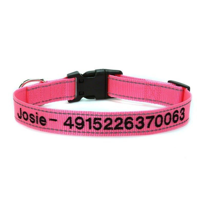 Personalized Dog Collar Reflective and Quick Release Buckle - iTalkPet