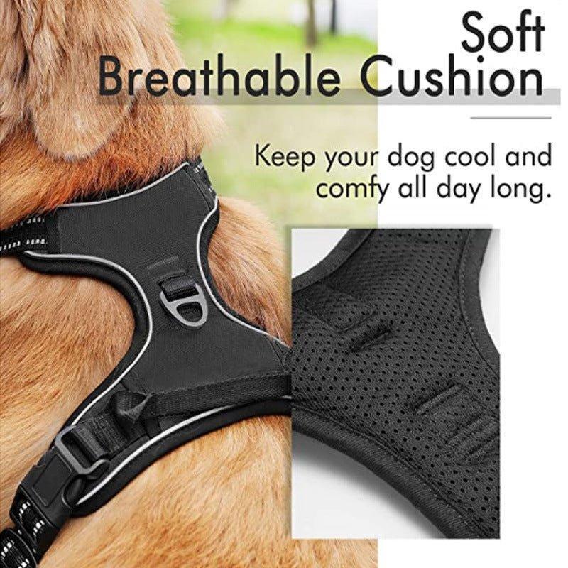 No-Pull Pet Dog Harness with 2 Clips - Adjustable Soft Padded Dog Vest - iTalkPet