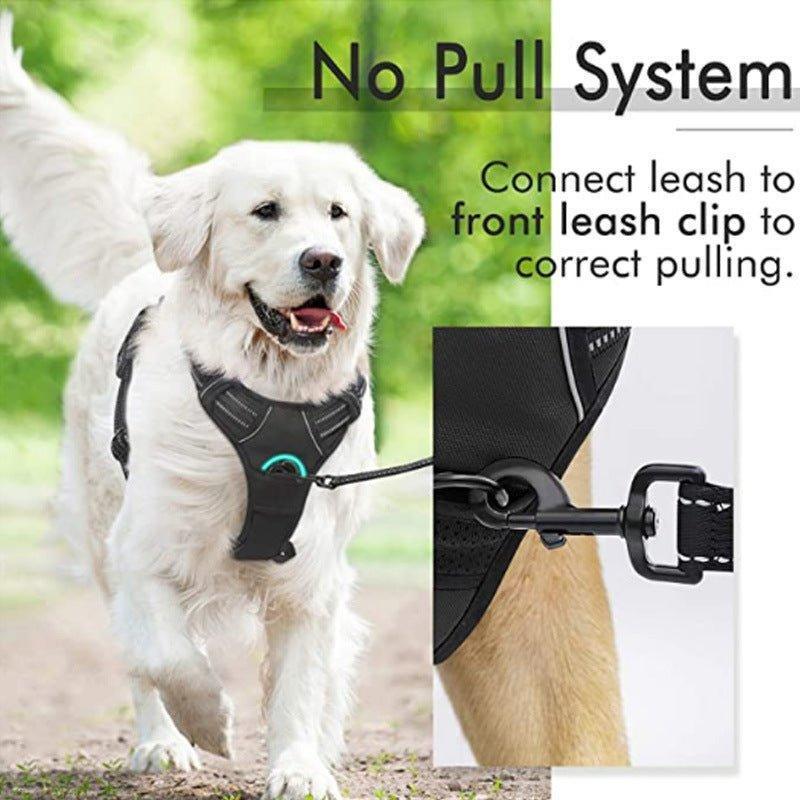 No-Pull Pet Dog Harness with 2 Clips - Adjustable Soft Padded Dog Vest - iTalkPet